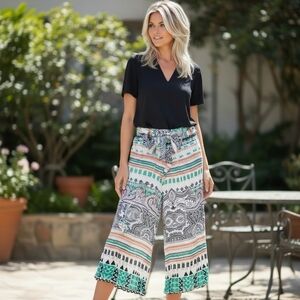 Palazzo Pants With Tie Waist